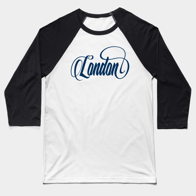 Inspired by London / Blue Baseball T-Shirt by MrKovach